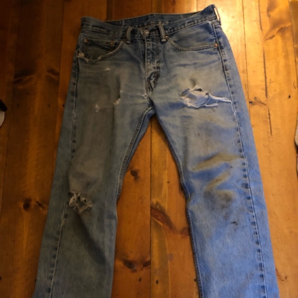 Levi’s 505 size 31x32 heavily worn - Picture 2 of 6